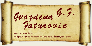 Gvozdena Faturović vizit kartica